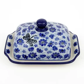 Maselnica ceramiczna 295 17/12,5 cm <br>1443X Wazka w kwiatach